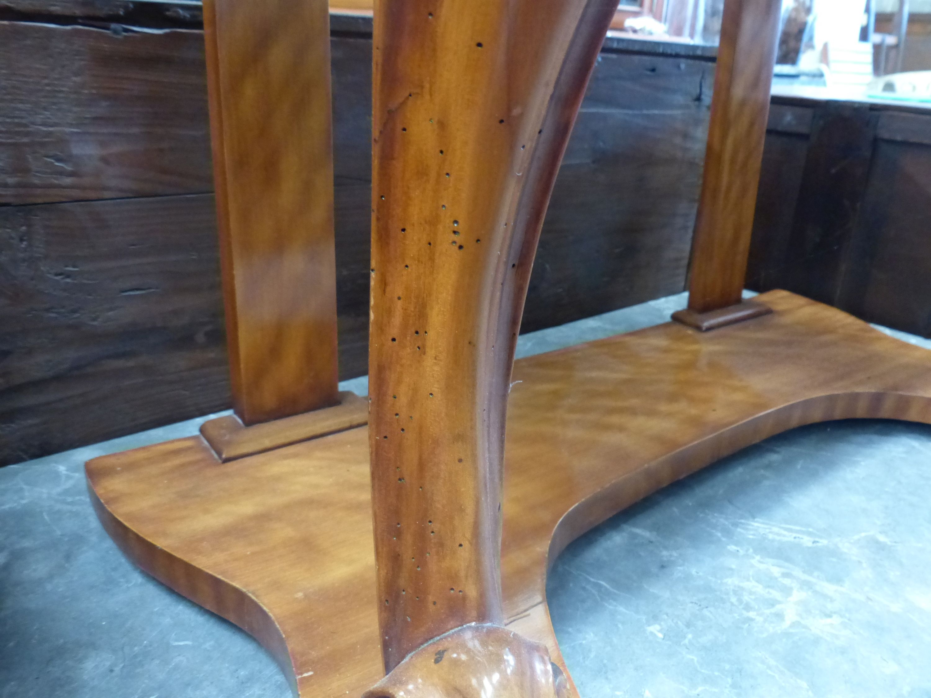 A Victorian satin walnut Duchess dressing table, width 89cm, depth 44cm, height 130cm